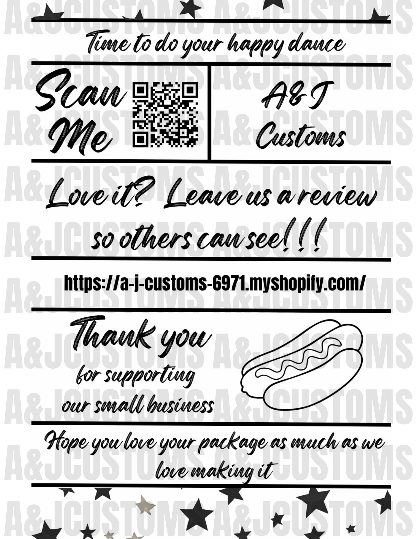 Small Business Thank You Labels 4"x6"