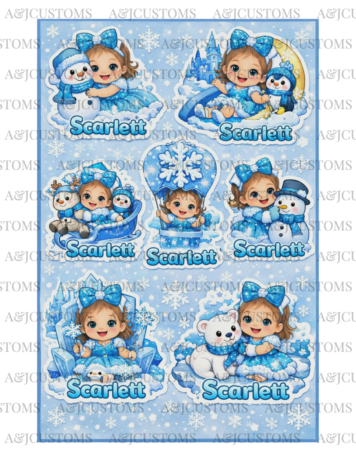 Custom Sticker Sheet Listing for Heather