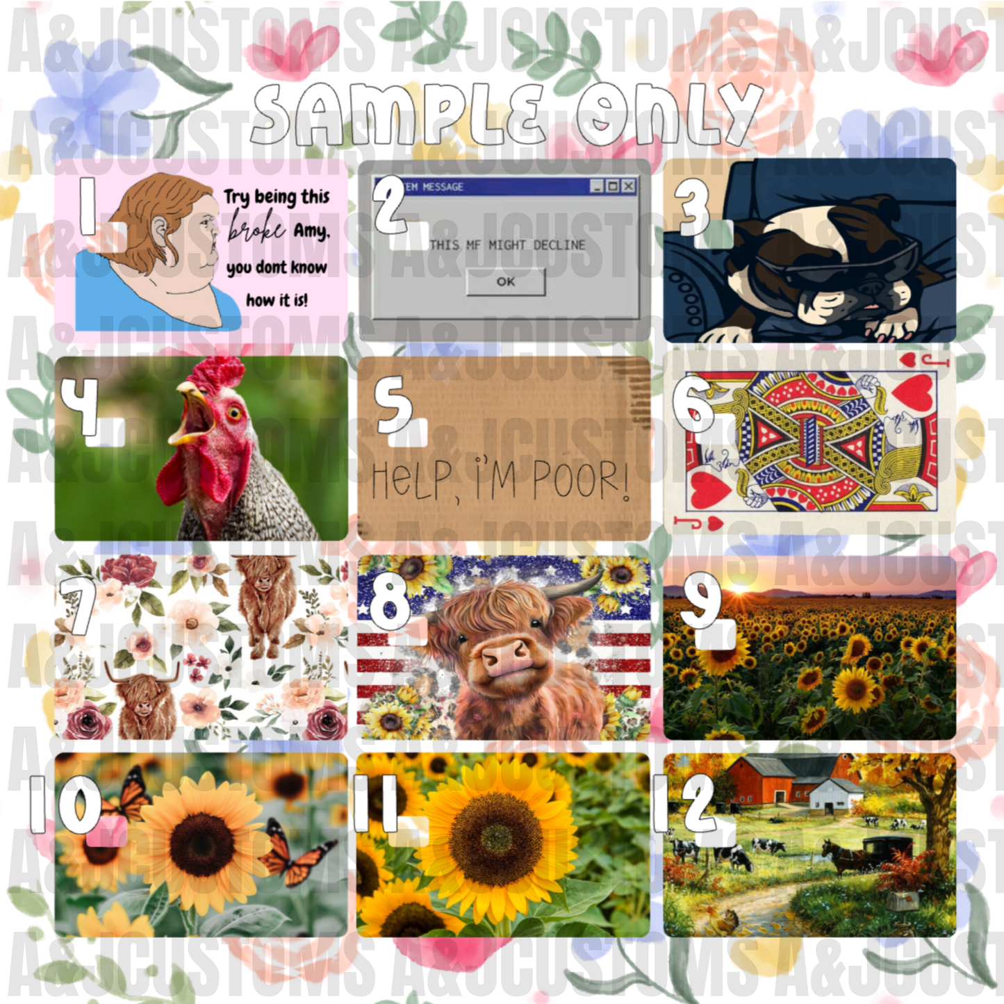 Custom Card Stickers